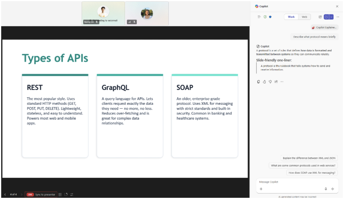 Copilot PowerPoint Live
