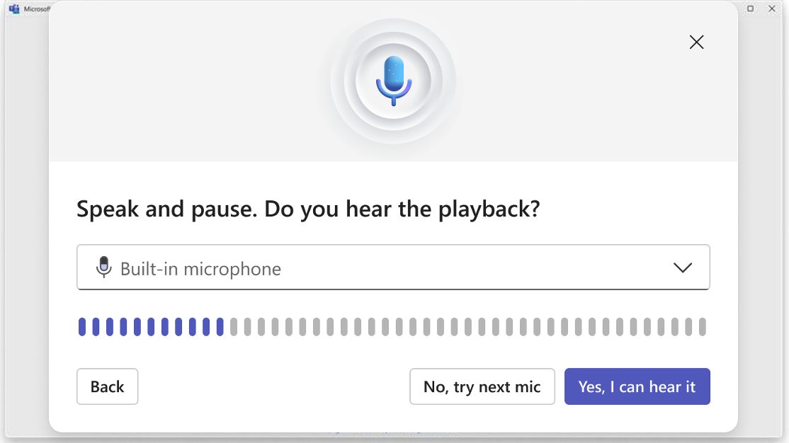 Teams audio test